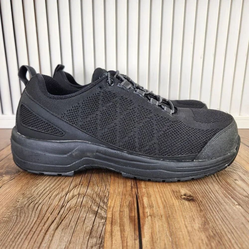 Orthofeet Cobalt 612 Mens Sz 8.5 4E X-Wide Black Composite Toe Safety Work Shoes